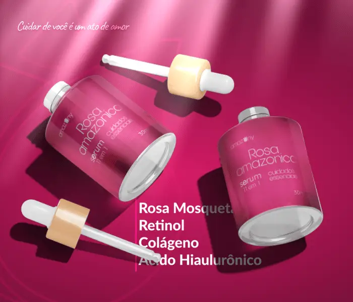 Rosa Amazonica para rugas, melasmo, linha de expressão