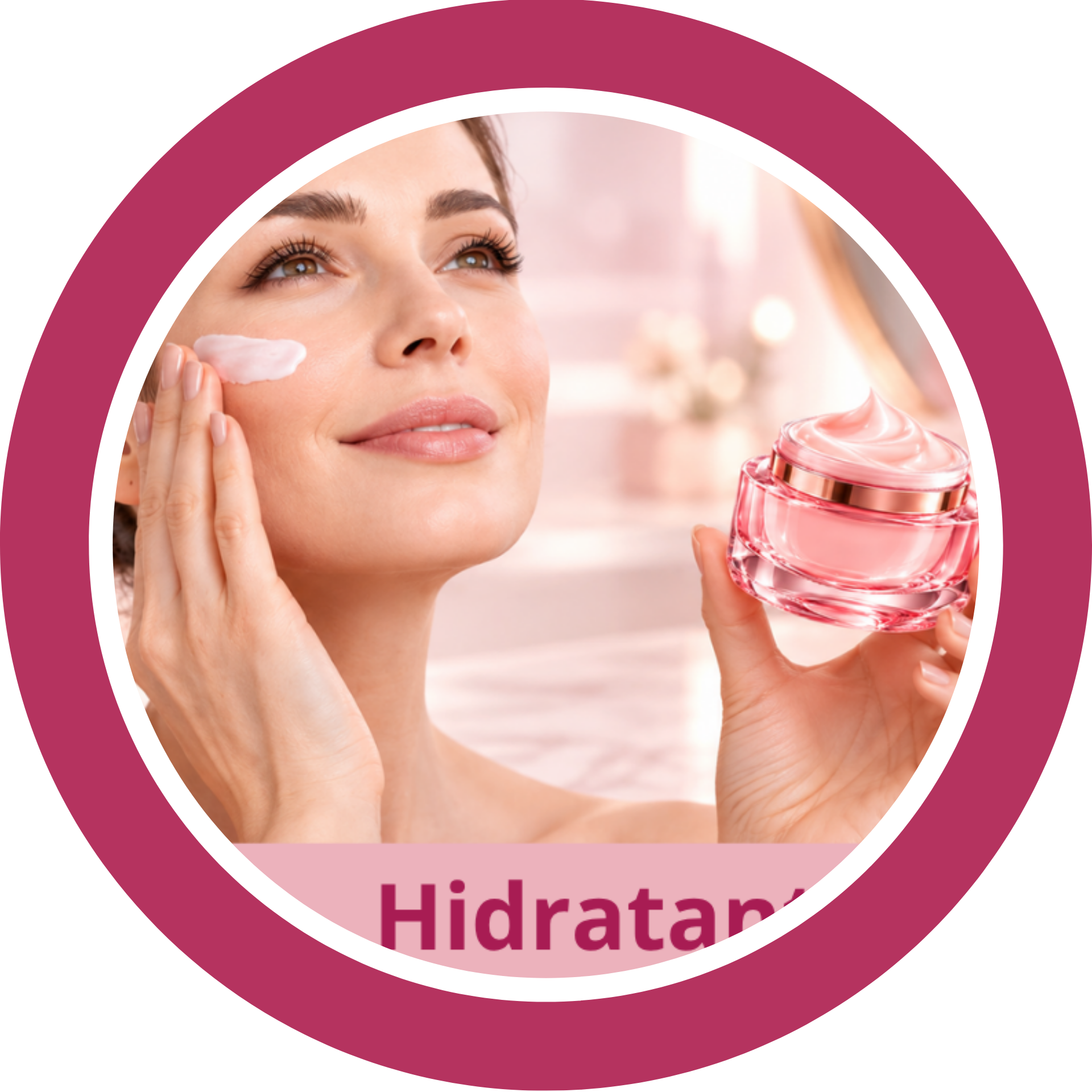 Tônico facial para rugas sendo aplicado no rosto com algodão durante a rotina de skincare.