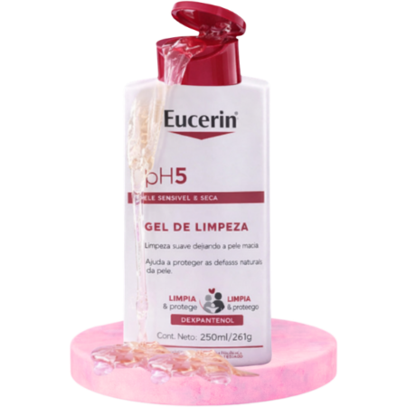 Gel de Limpeza Facial Eucerin pH5 250ml para pele sensível e seca