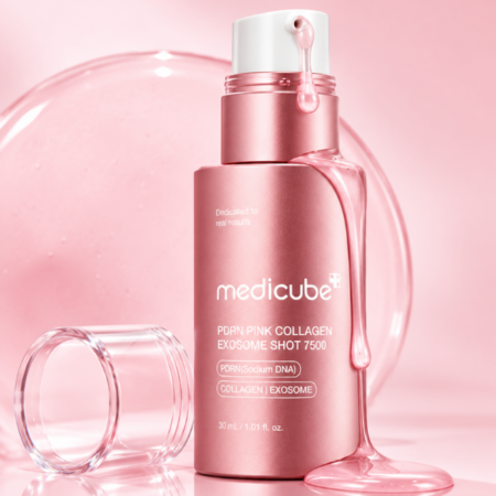Sérum Anti-idade PDRN Exosome Colágeno Medicube com textura do sérum