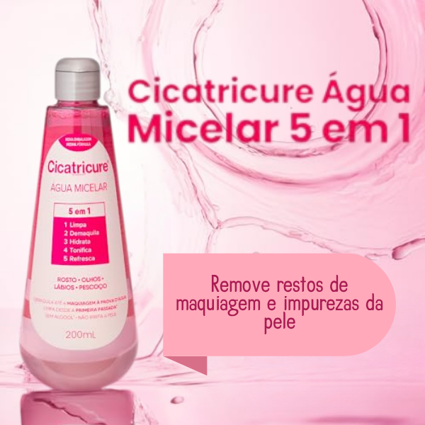 Água Micelar Cicatricure para remover maquiagem e impurezas da pele