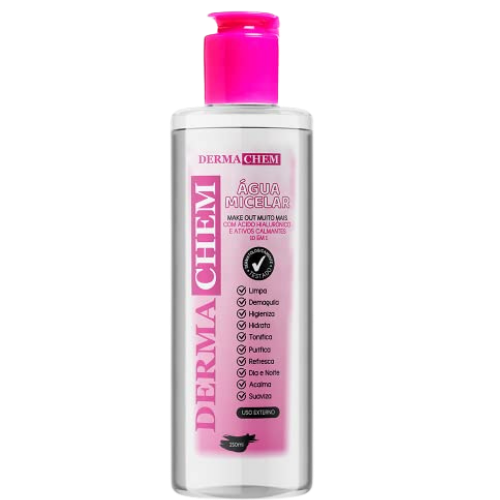 Água Micelar Dermachem 250ml para limpeza facial