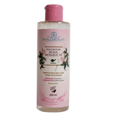 Água Micelar Incolor Rosa Mosqueta Phállebeauty 200ml