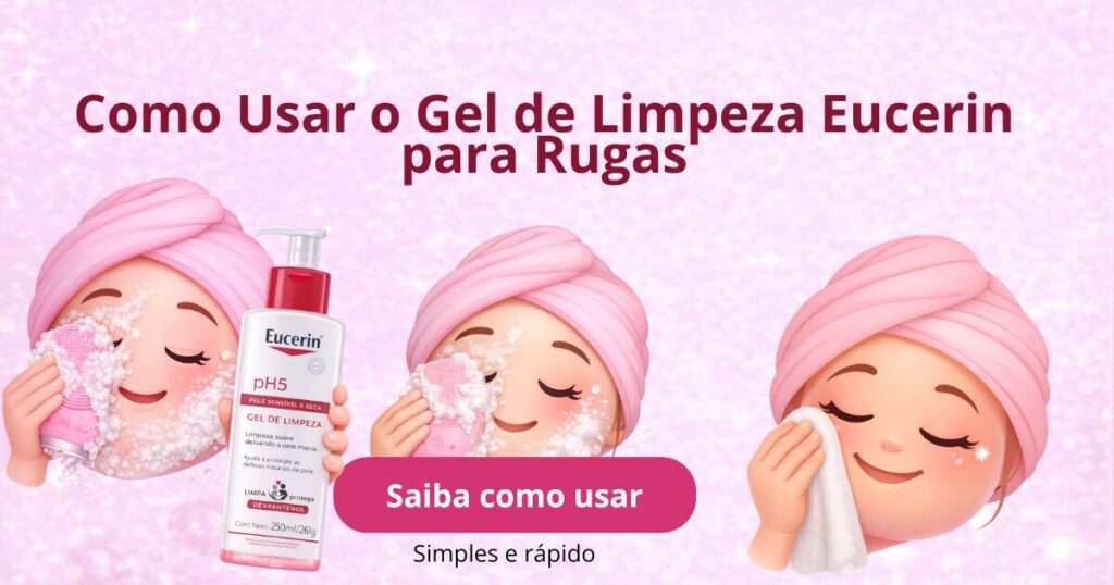 Gel de limpeza facial Eucerin skincare produto para limpeza suave da pele com ação anti rugas
