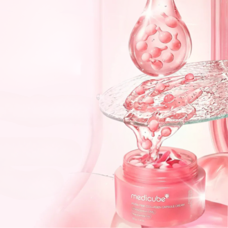 Creme gel Facial anti-idade Medicube com Cápsulas Pdrn Colágeno Hialurônico e textura em gel
