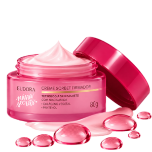 Creme Niacinamida e Colágeno Anti-Rugas Niina Secrets com textura cremosa