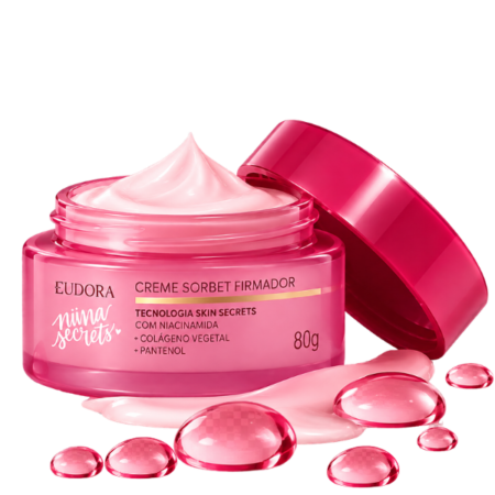 Creme Niacinamida e Colágeno Anti-Rugas Niina Secrets com textura cremosa