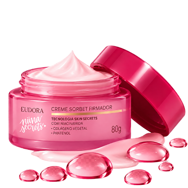 Creme Niacinamida e Colágeno Anti-Rugas Niina Secrets com textura cremosa