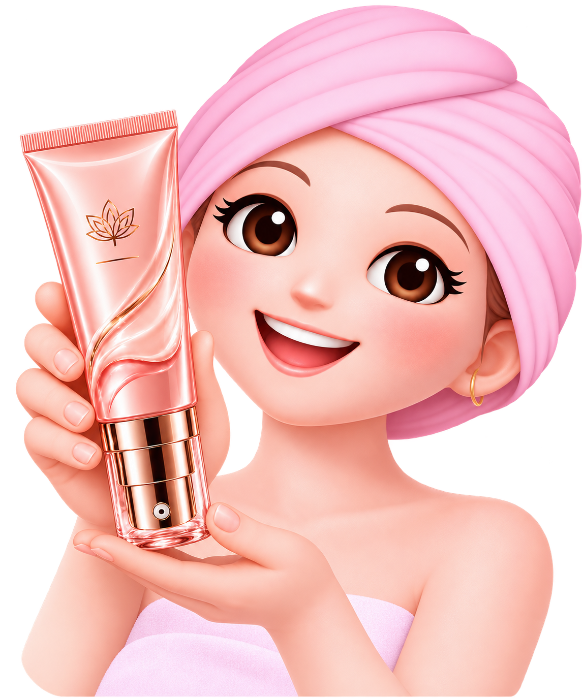 Emoji feminino segurando o Protetor Solar Facial para proteção anti-rugas e cuidados diários da pele.