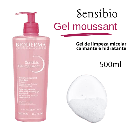 Gel de Limpeza Bioderma Sensibio com textura em gel