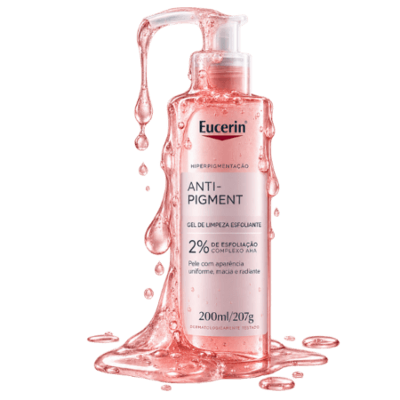 Gel de Limpeza Eucerin Anti-Pigment Esfoliante 200ml com textura em gel