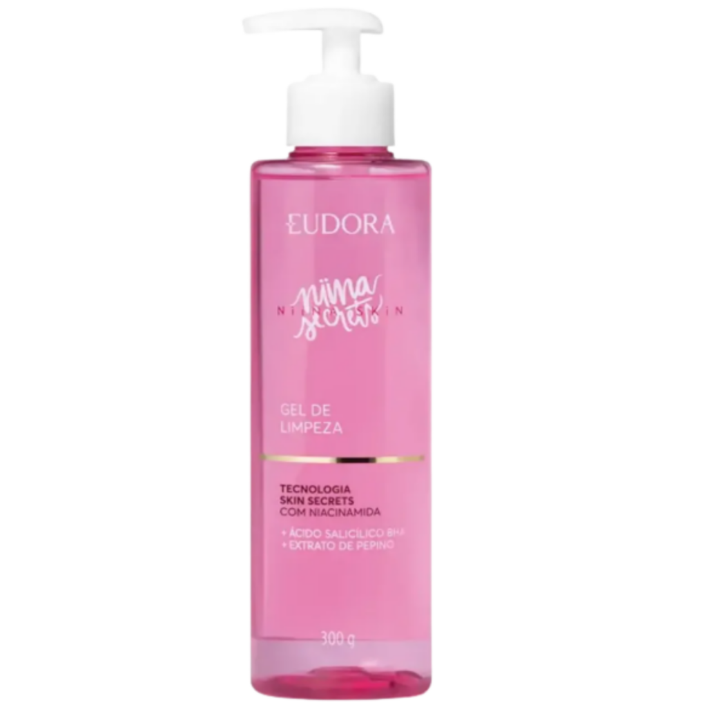 Gel de Limpeza Eudora Niina Skin Facial 300g com niacinamida para limpeza profunda e controle da oleosidade.