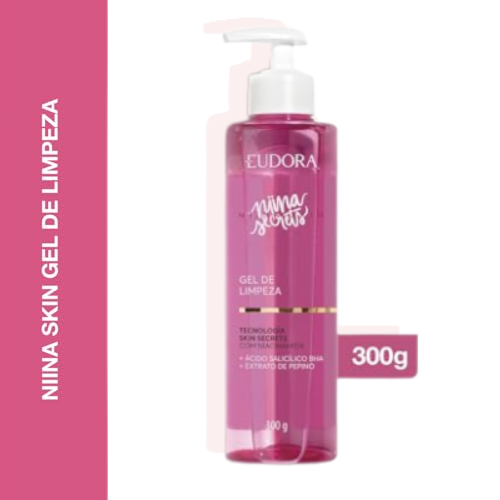 EUDORA NIINA SKIN GEL LIMPEZA FACIAL 300g - Imagem 3
