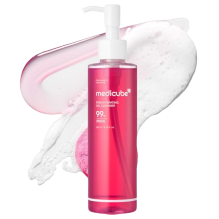 Gel Limpeza Facial Medicube PDRN e com colageno . Atextura em gel e espuma