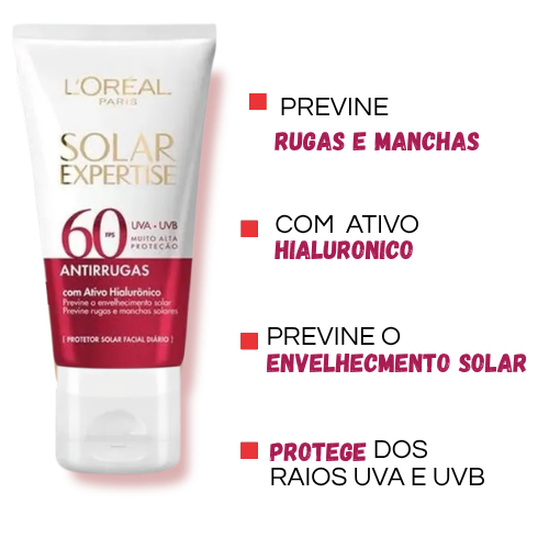 Protetor Solar Facial FPS 60 Antirrugas, 50g | L'Oréal Paris - Imagem 5