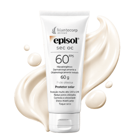 Protetor Solar Facial para Pele Oleosa Episol Sec OC FPS 60 Mantecorp