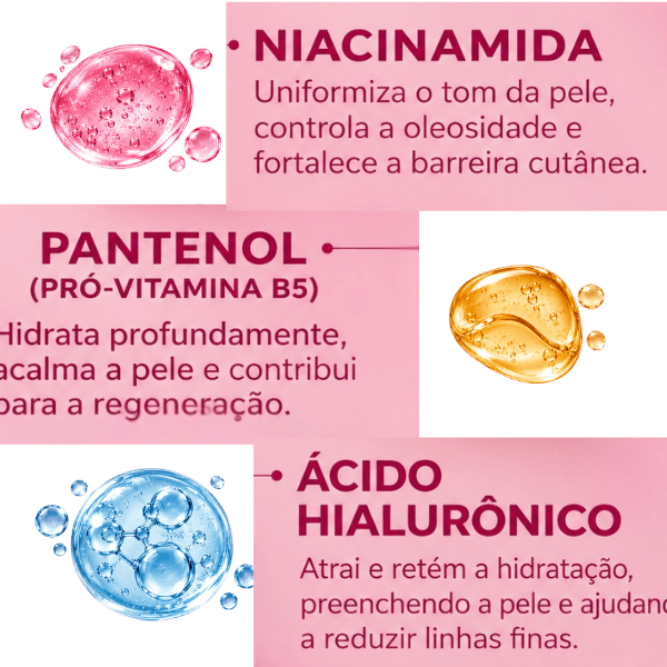 Ativos do Protetor Solar Facial Textura FPS90 Hidrabene