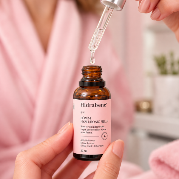 Sérum Anti Rugas com Ácido Hialurônico Hidrabene com conta-gotas
