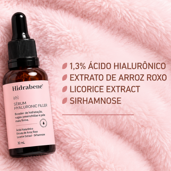Ingredientes do Sérum Anti Rugas com Ácido Hialurônico Hidrabene