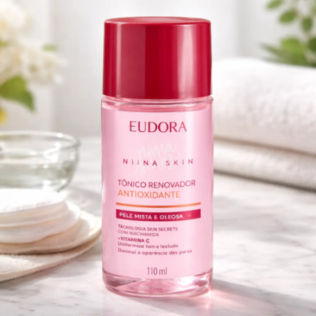 Tônico facial Eudora Niina Skin Renovador Antioxidante 110ml