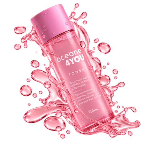 Tônico Facial Vegano Océane 4YOU 120ml com textura líquida