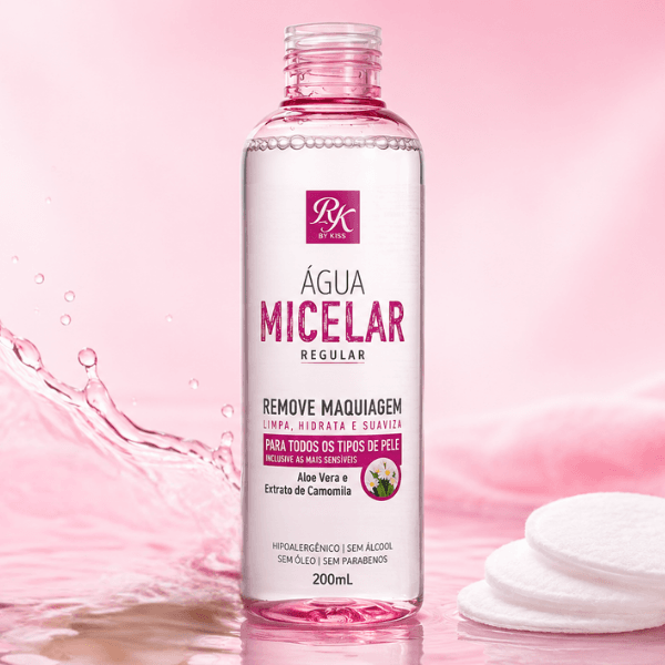 Água Micelar Incolor com aloe vera e extrato de camomila