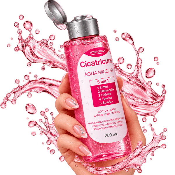 Água micelar Cicatricure 5 em 1 200ml para limpeza e remoção de maquiagem