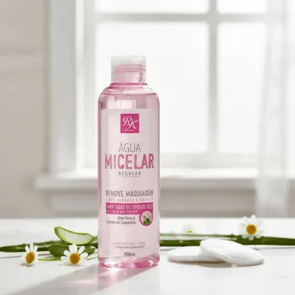 Água Micelar Incolor RK by Kiss na rotina de limpeza facial