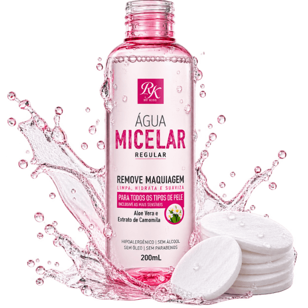Água micelar RK by Kiss com Aloe Vera e extrato de Camomila 200ml