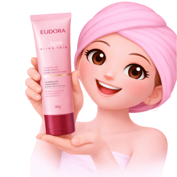 Gel de Limpeza Eudora Skin apresentado em rotina de skincare