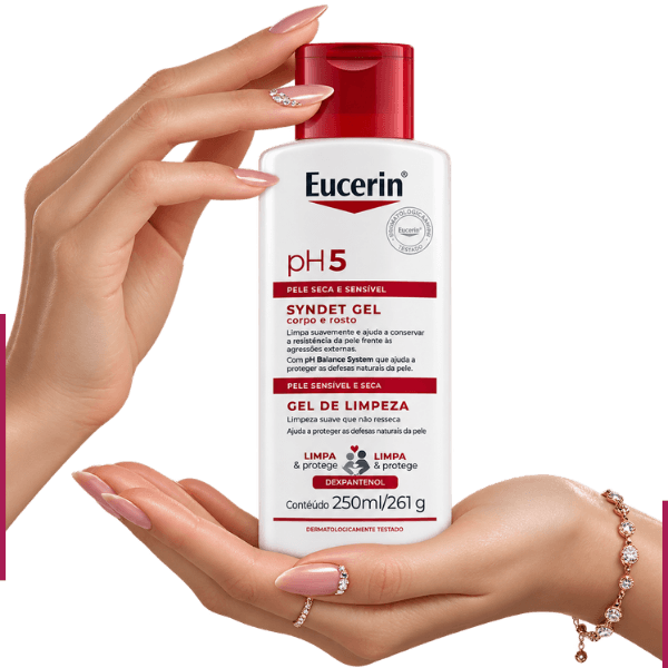 Melhor gel de limpeza facial Eucerin pH5 para pele seca e sensível