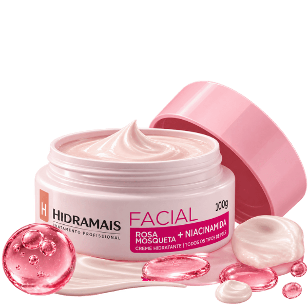 Melhor hidratante para o rosto Hidramais com rosa mosqueta e niacinamida 100g
