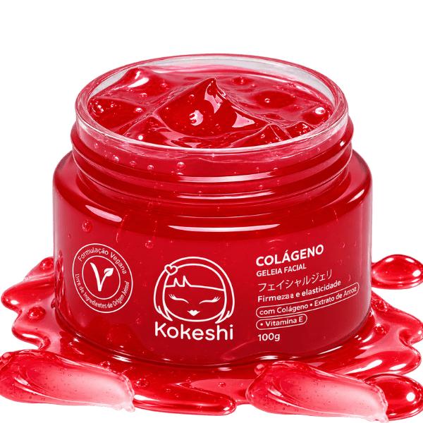 Melhor hidratante para o rosto Kokeshi Geleia Facial de Colágeno 100g