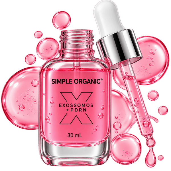 Melhor PDRN e exossomos facial Simple Organic com PDRN e exossomos