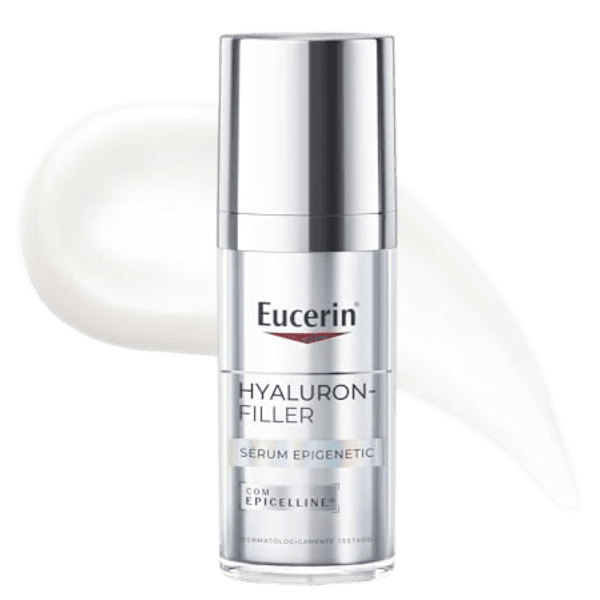 Sérum Facial Antirrugas Eucerin Hyaluron-Filler Epigenetic com ácido hialurônico, para cuidados com rugas e linhas fina.