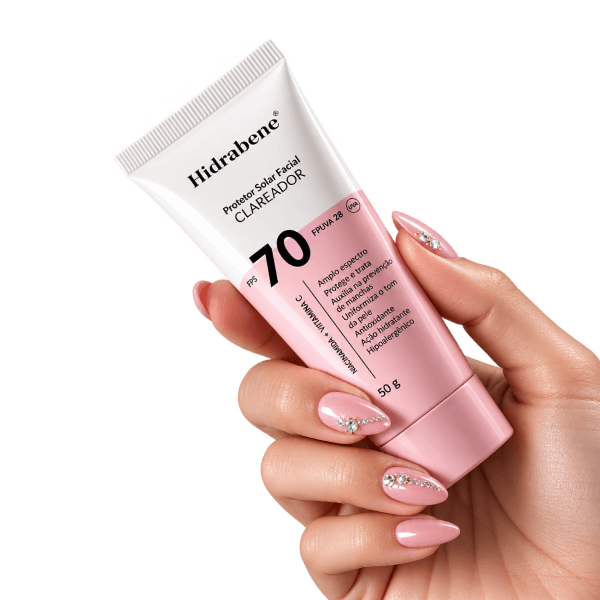 Melhor protetor solar Hidrabene FPS 70 antissinais e clareador